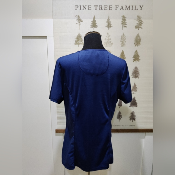 Infinity by Cherokee Navy Blue Women’s Scrub Top | V-Neck Mock Wrap | XL - Picture 4 of 5